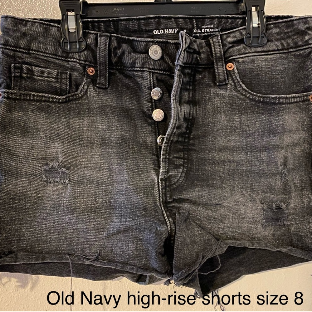Old Navy Charcoal Button-Fly Shorts